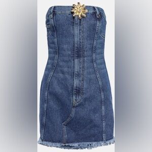 AREA | Blue mussel Flower Minidress - Size US 12